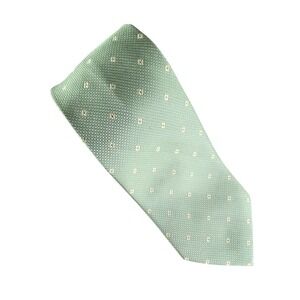 Beau Brummel Mens Tie Sage Green Silk Geometric Diamond Foulard Soho 59x4